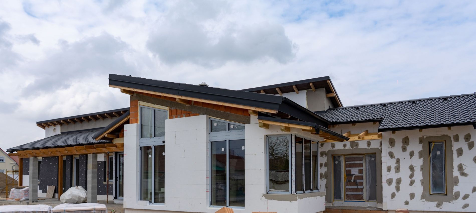 Fassade mit Wärmedämmung